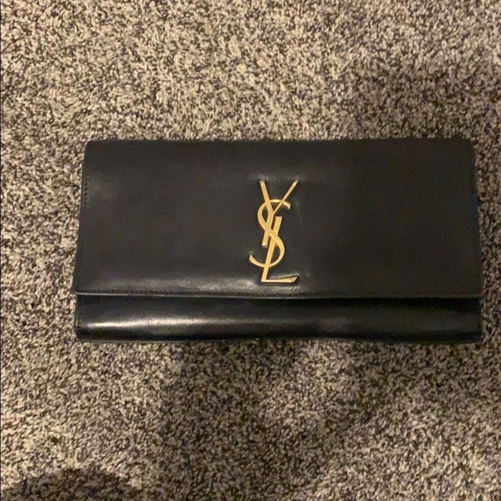 Authentic YSL black clutch